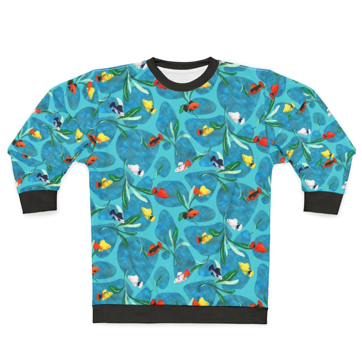 Platy Fish Sweatshirt with Colorful Aquatic Design