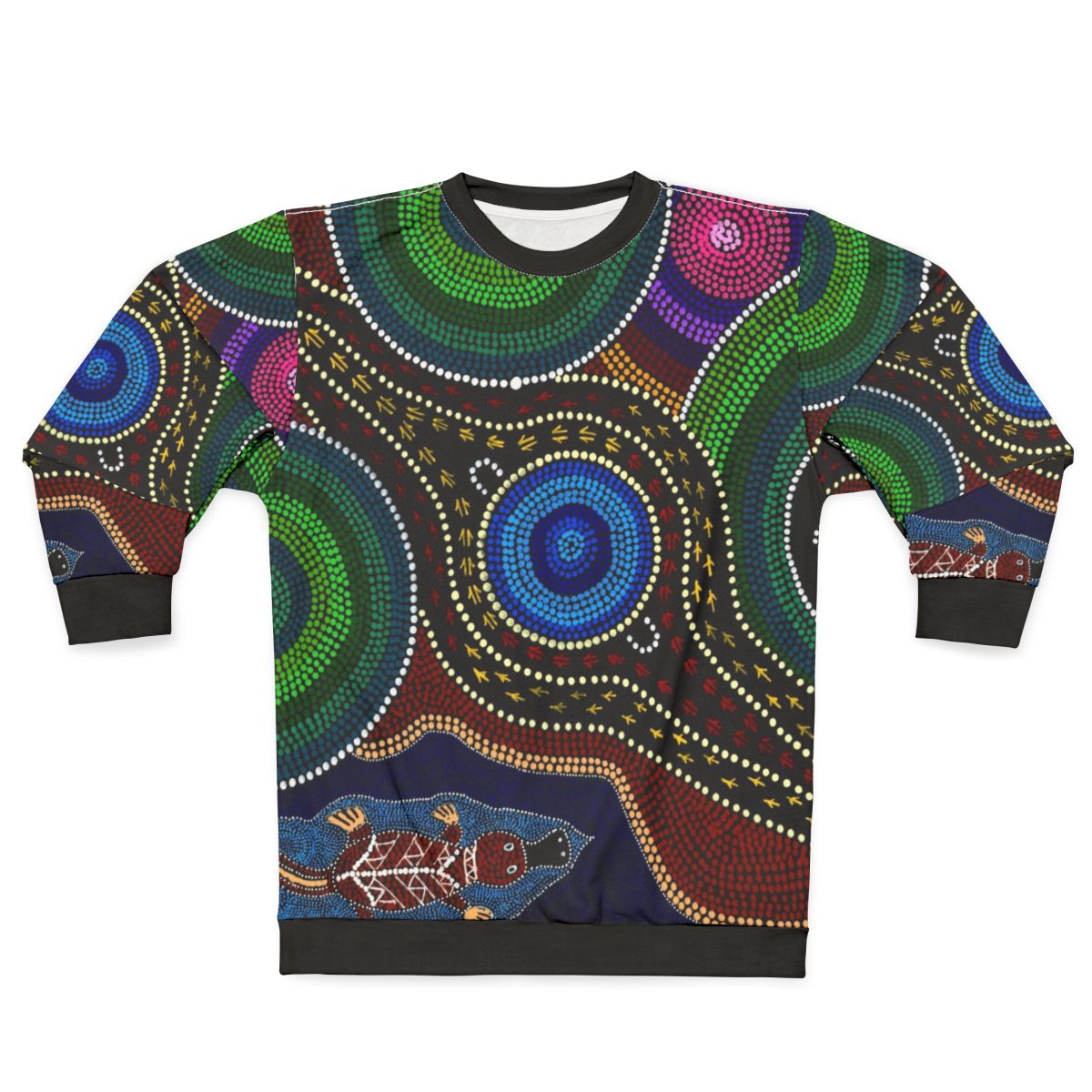Platypus Playground Australian Aboriginal Art Sweatshirt