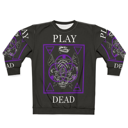 Vampire bat play dead graphic sweatshirt