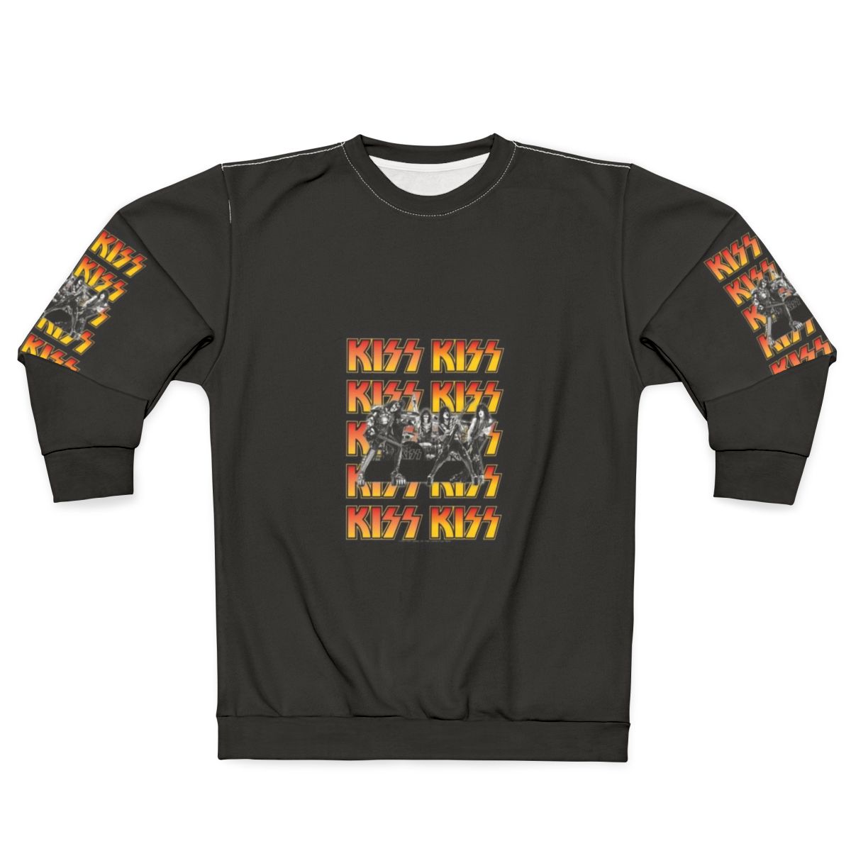 KISS Band Sweatshirt with Fan Art Design