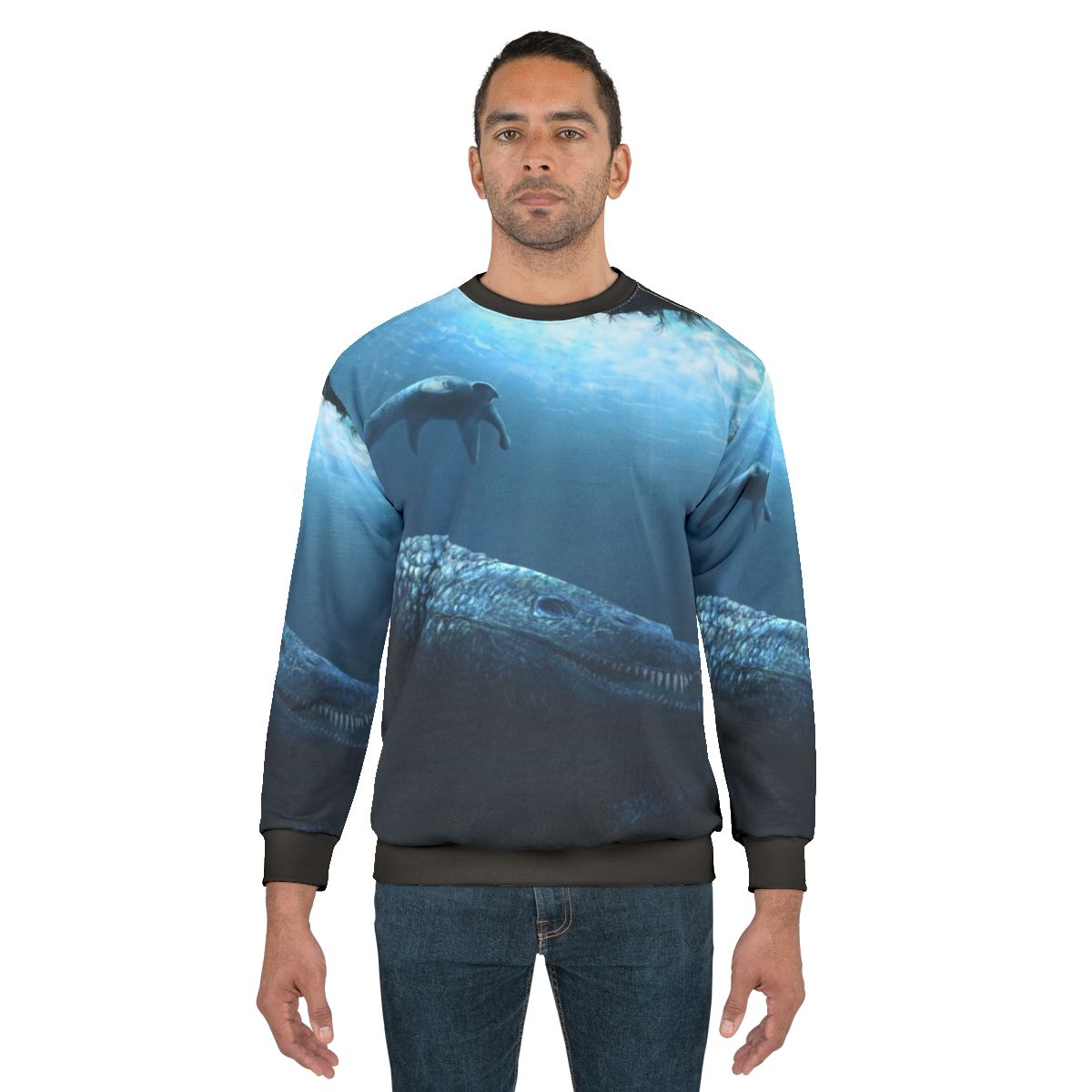 Pliosaur sweatshirt featuring the Pliosaurus Kevani mother and calf design