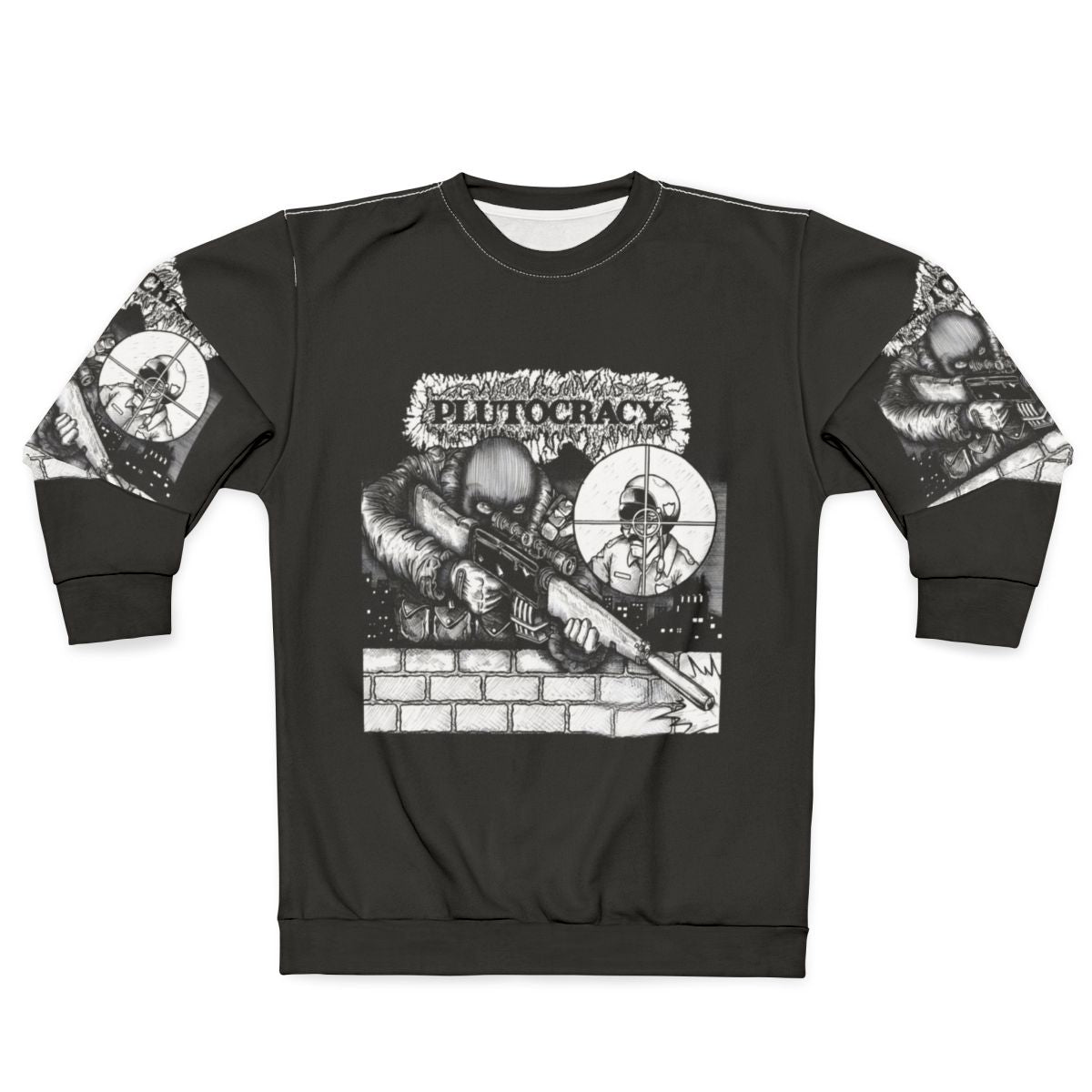 Essential plutocracy police target sweatshirt