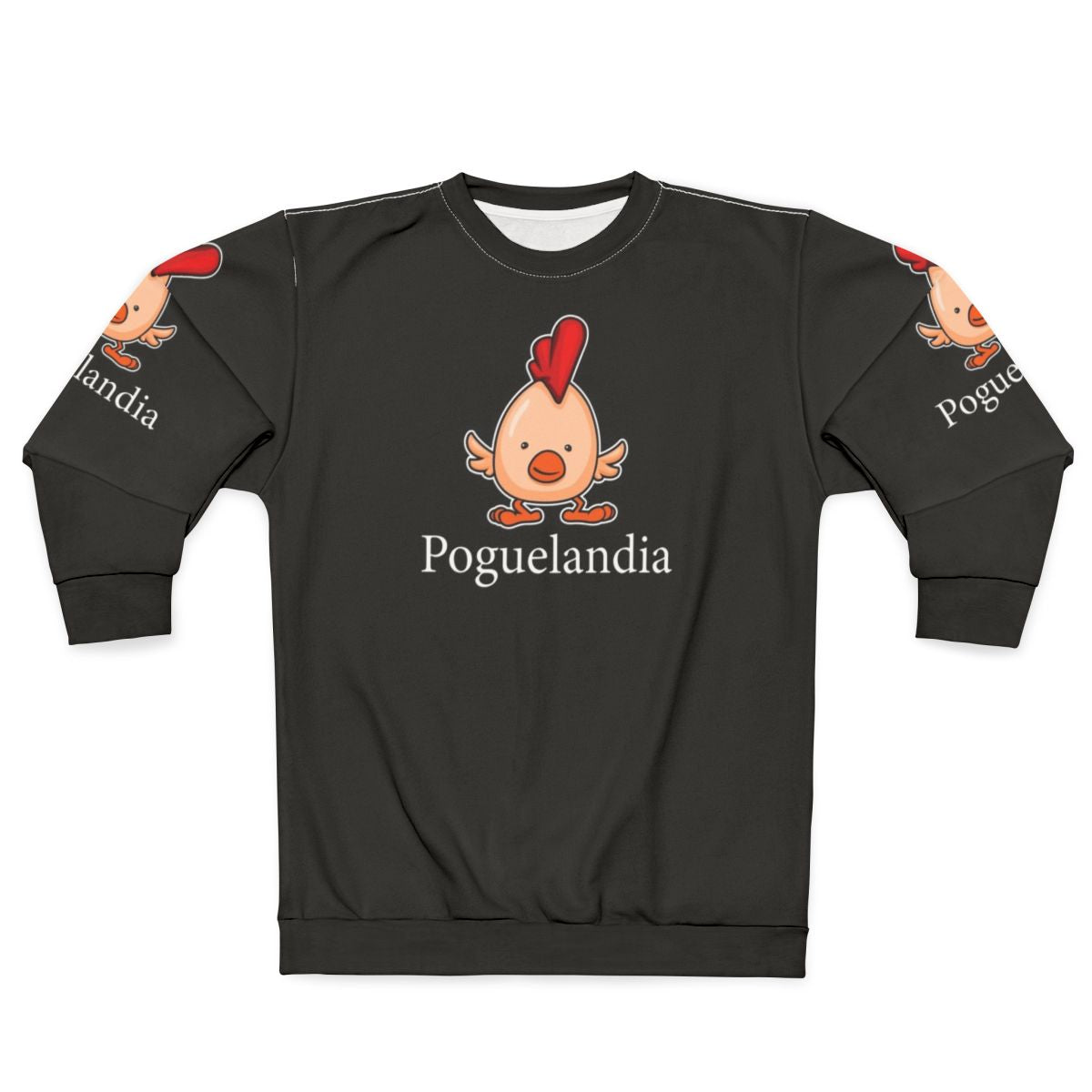 Poguelandia Flag Sweatshirt with Funny Graphic Design