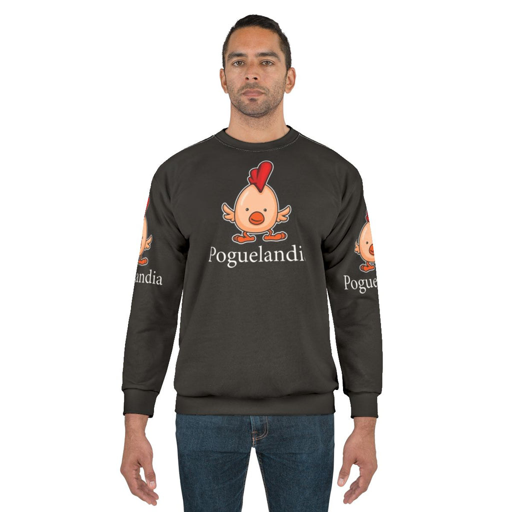 Poguelandia Flag Sweatshirt with Funny Graphic Design