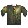 Poison Ivy inspired superhero sweatshirt with ivy and plant design
