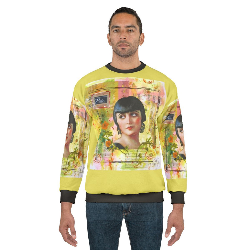 Pola Negri Collage Sweatshirt - Vintage Hollywood Movie Star Portrait