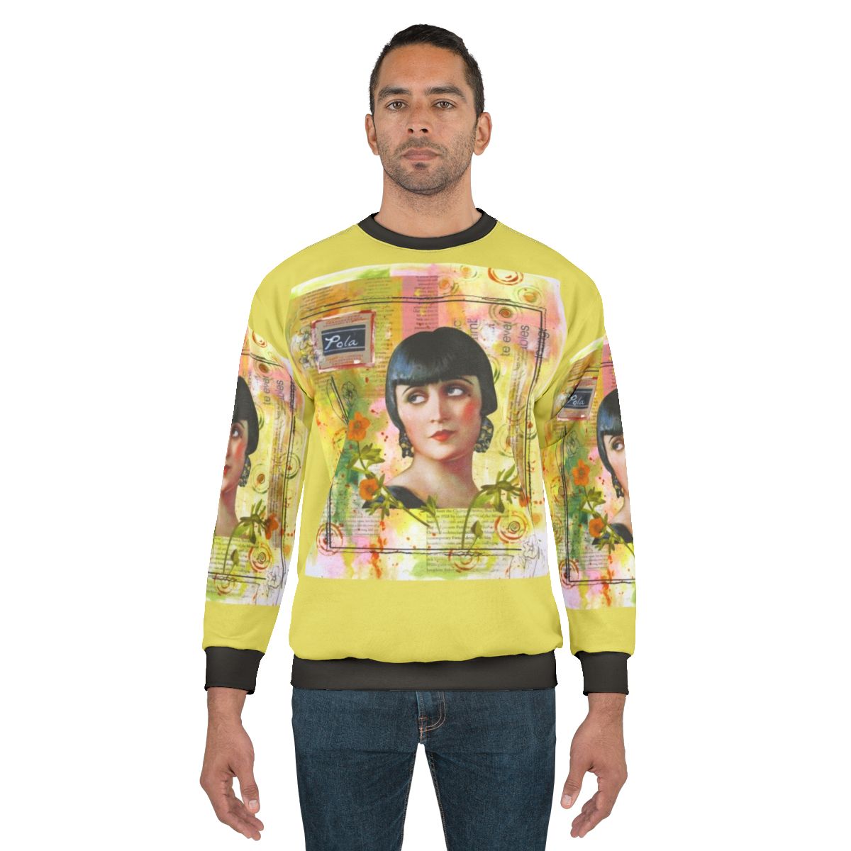 Pola Negri Collage Sweatshirt - Vintage Hollywood Movie Star Portrait