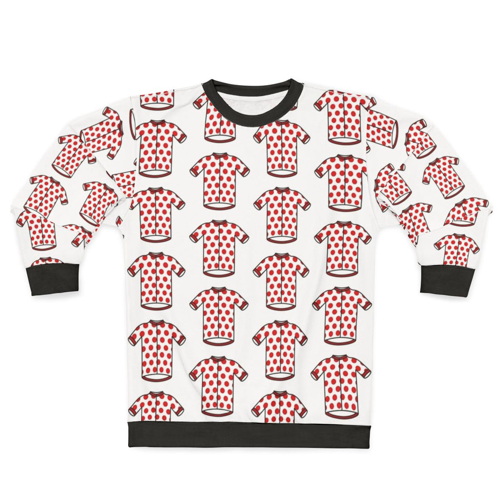 Polka dot cycling jersey sweatshirt for outdoor bike riding and mountain climbing