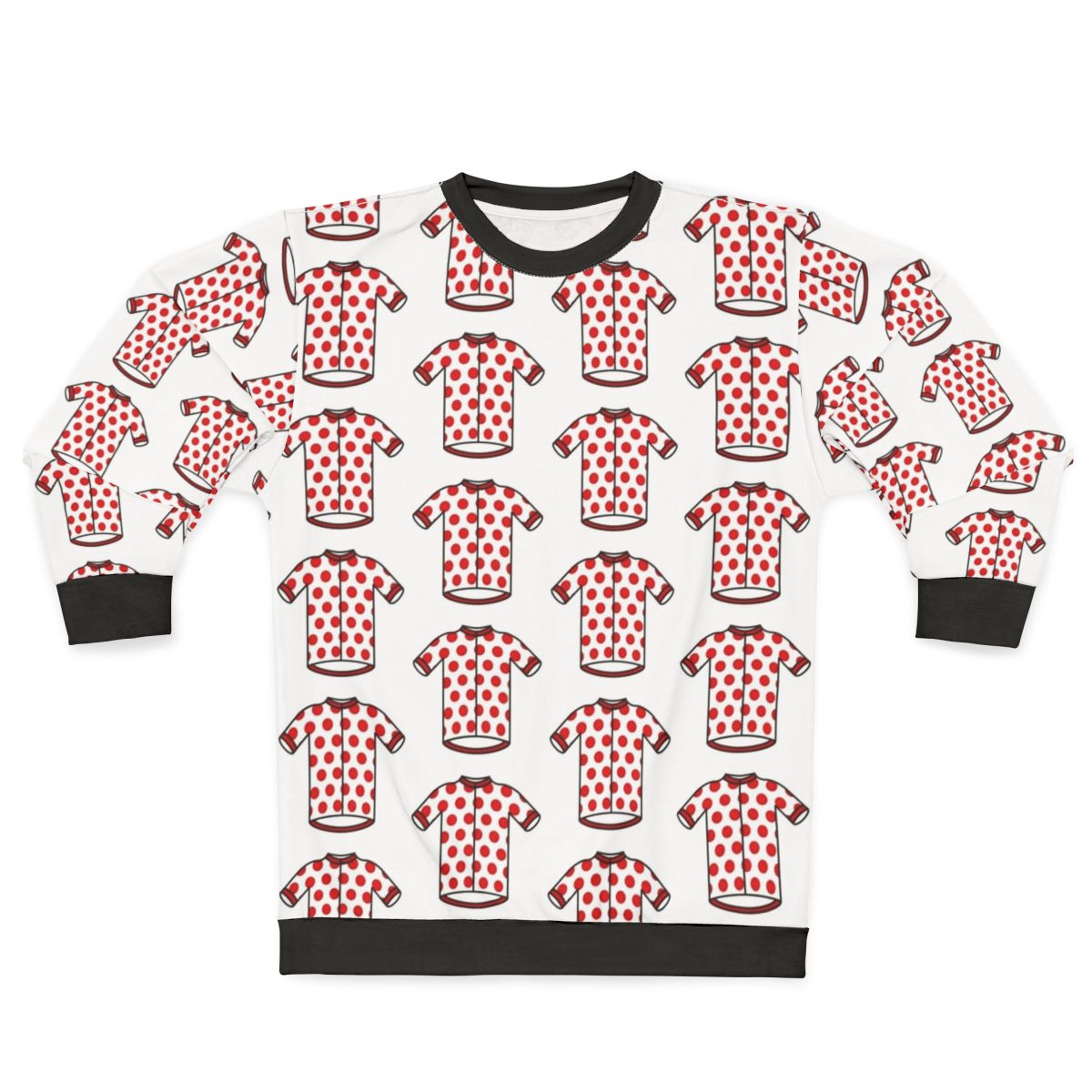 Polka dot cycling jersey sweatshirt for outdoor bike riding and mountain climbing