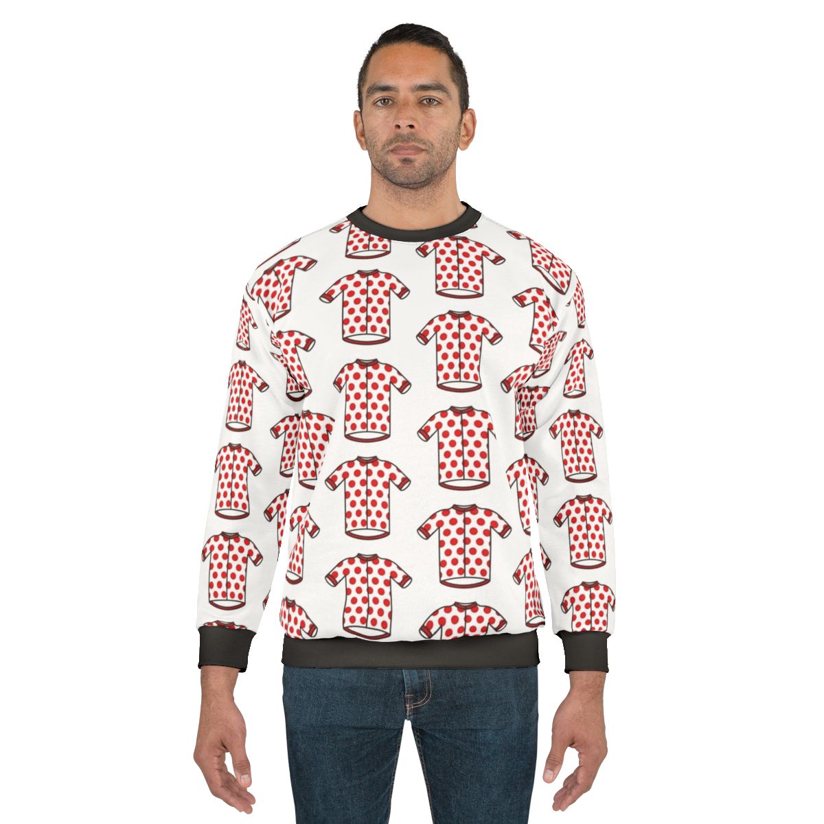 Polka dot cycling jersey sweatshirt for outdoor bike riding and mountain climbing