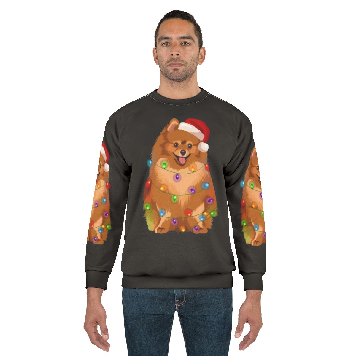 Pomeranian Christmas Lights Sweatshirt