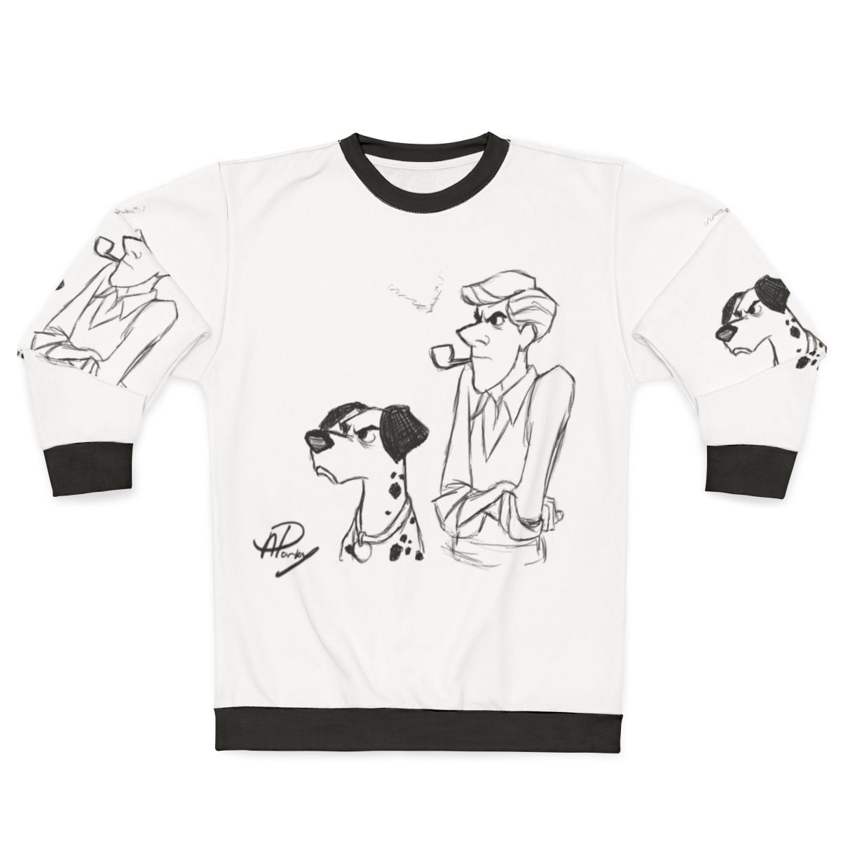 Pongo and Roger 101 Dalmatians sketch sweatshirt