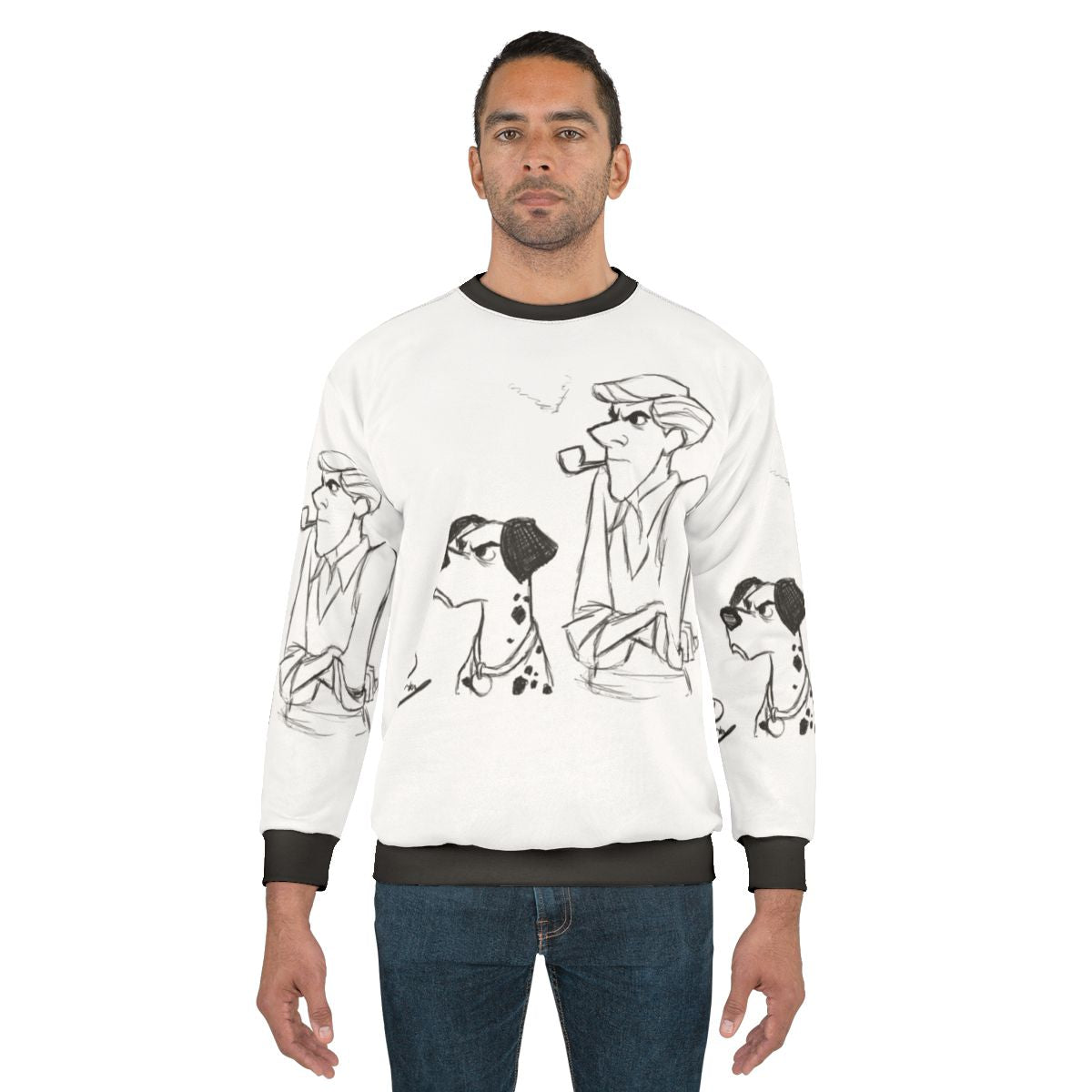 Pongo and Roger 101 Dalmatians sketch sweatshirt
