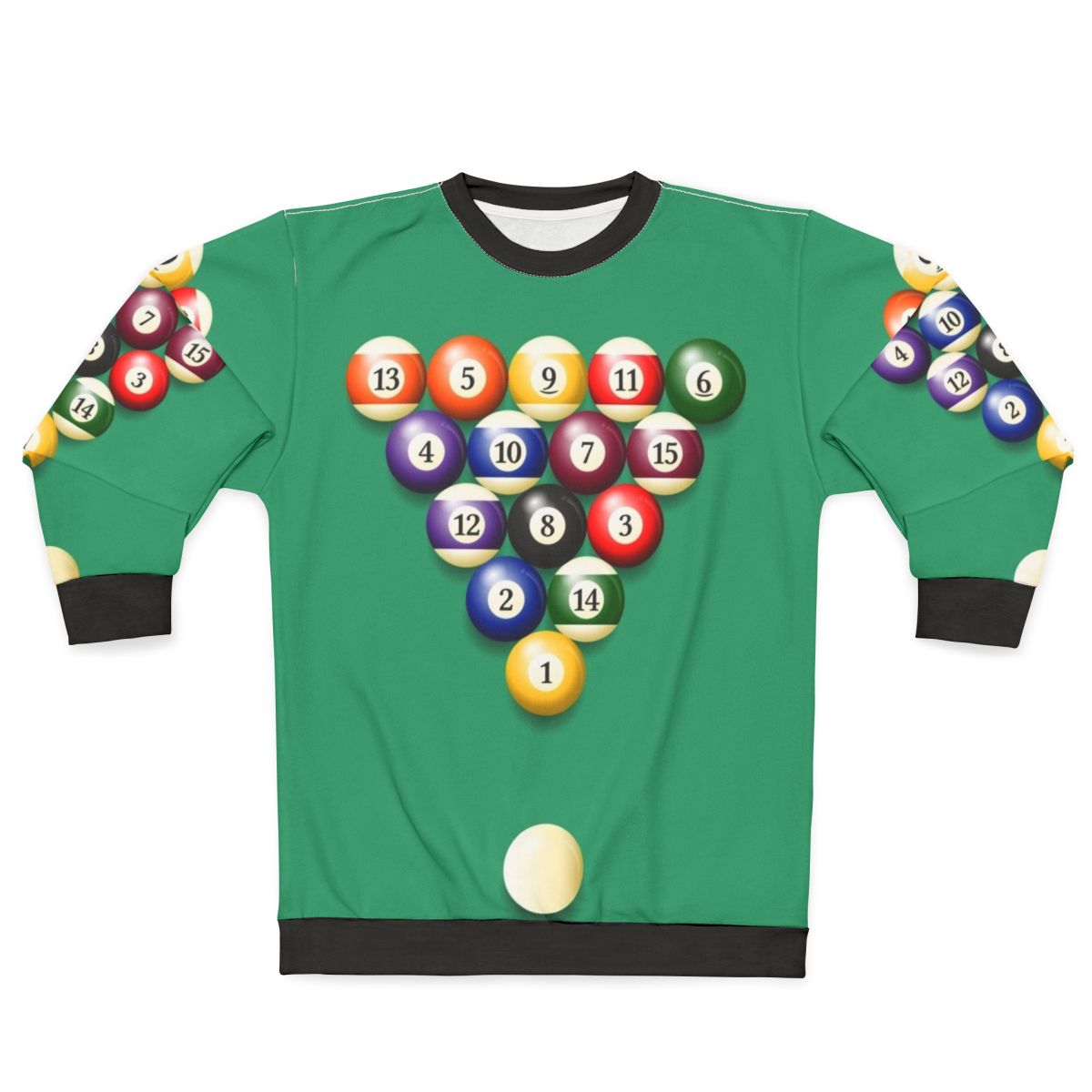 Colorful pool balls sweatshirt