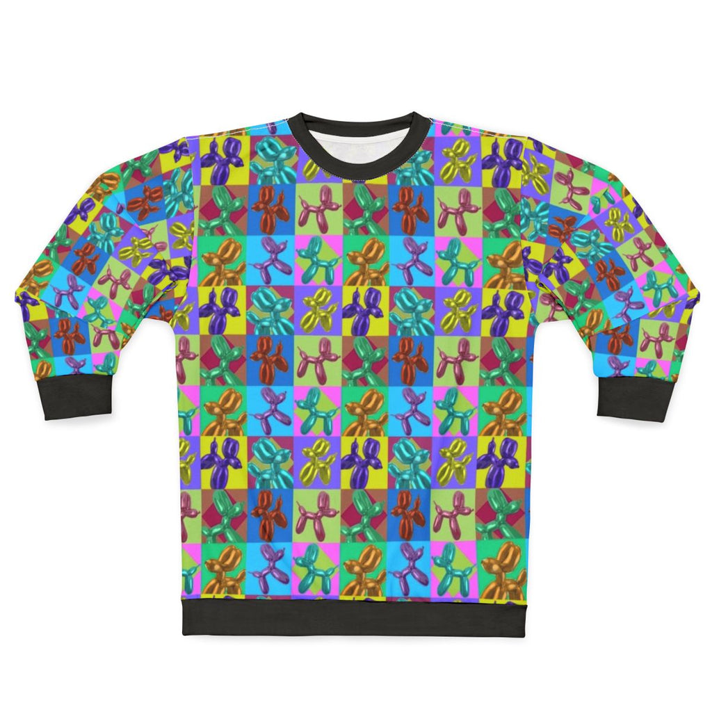 Colorful pop art balloon dogs sweatshirt