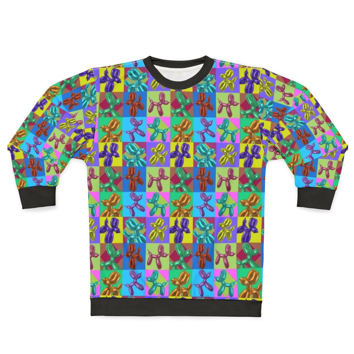 Colorful pop art balloon dogs sweatshirt