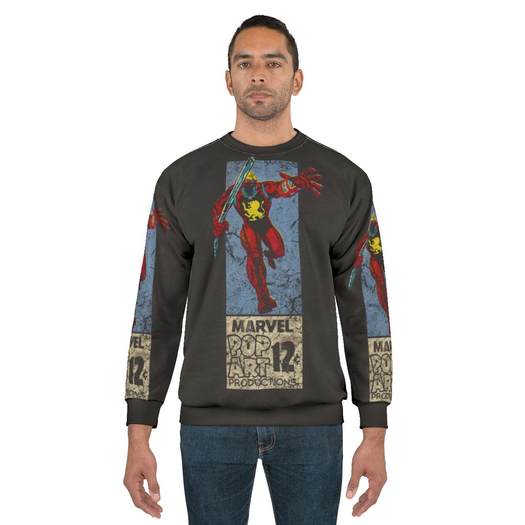 Retro Pop Art Britain Superhero Comics Sweatshirt