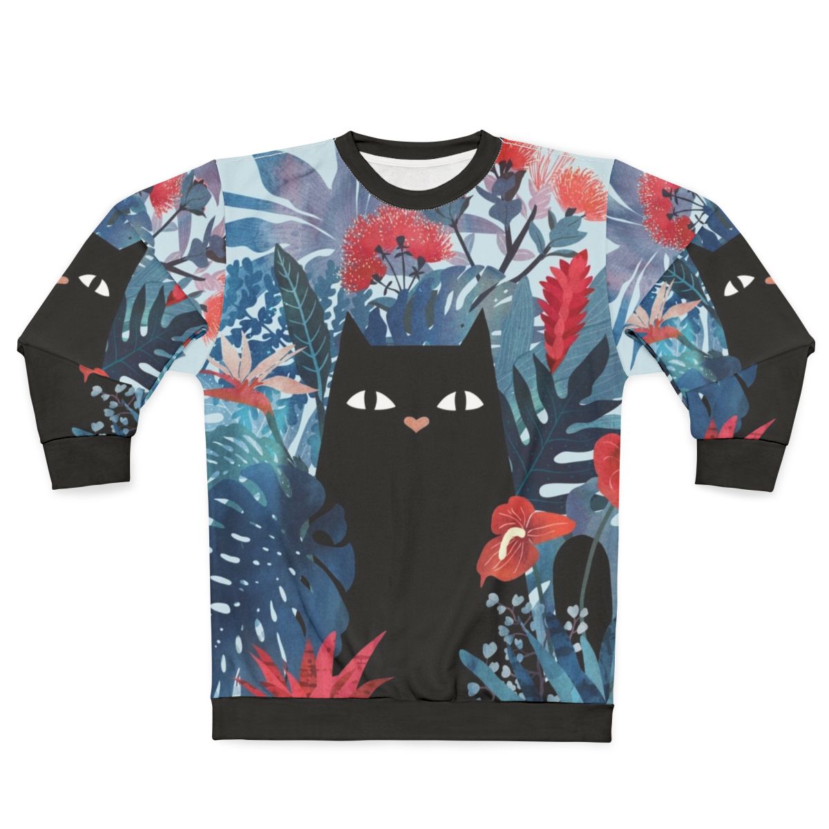 Blue Hawaii Tropical Floral Sweatshirt