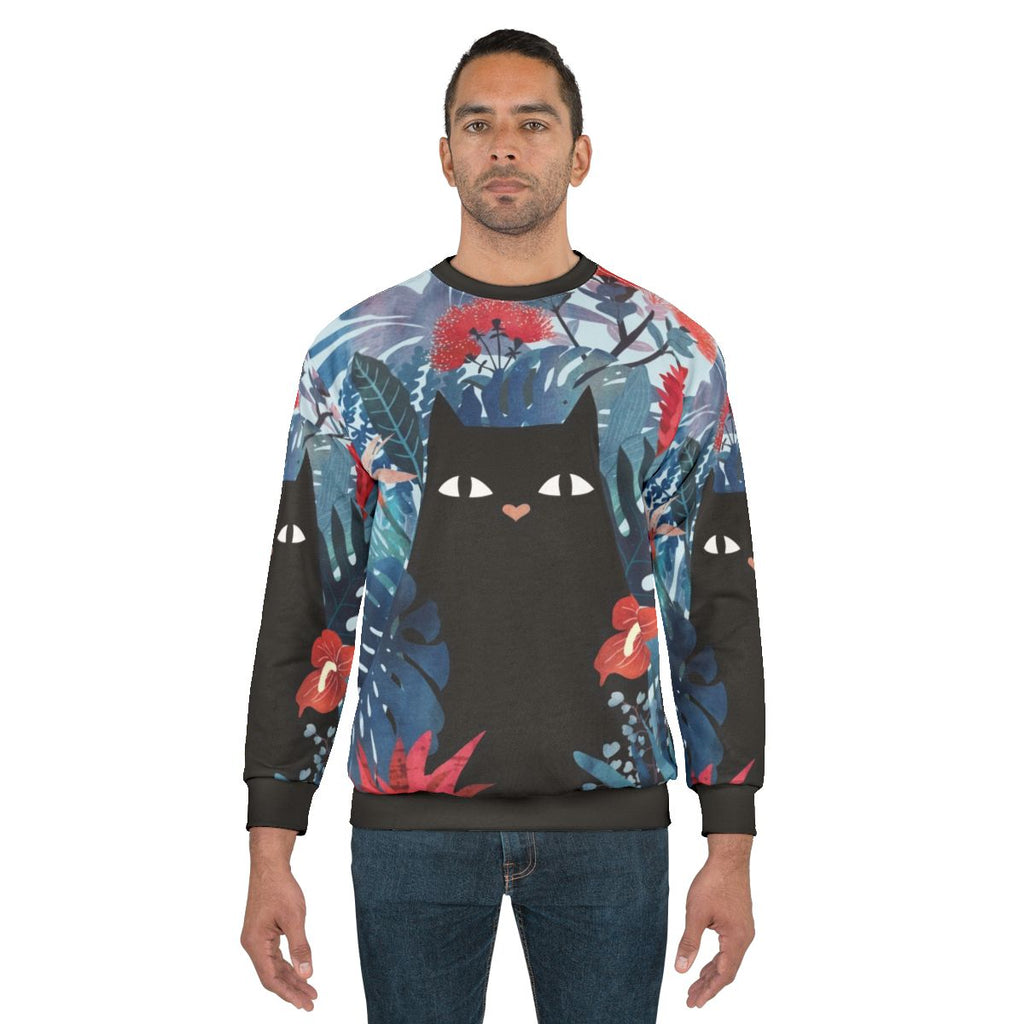Blue Hawaii Tropical Floral Sweatshirt
