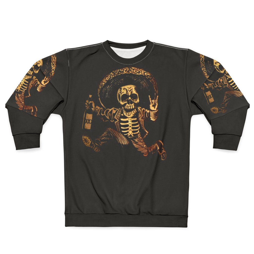 Posada Day Of The Dead Outlaw Sweatshirt with Mexican Folk Art Design