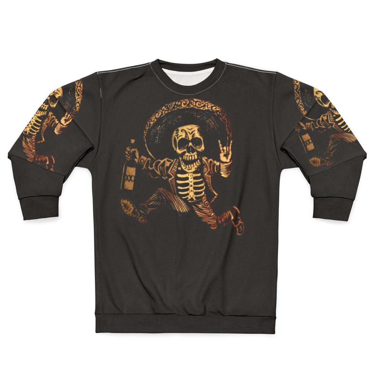 Posada Day Of The Dead Outlaw Sweatshirt with Mexican Folk Art Design
