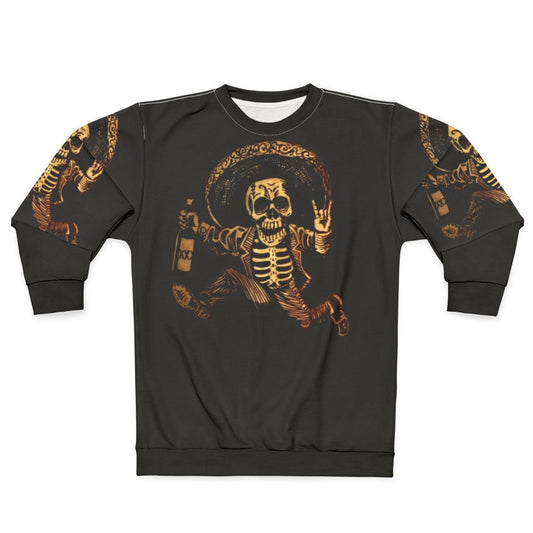 Posada Day Of The Dead Outlaw Sweatshirt with Mexican Folk Art Design