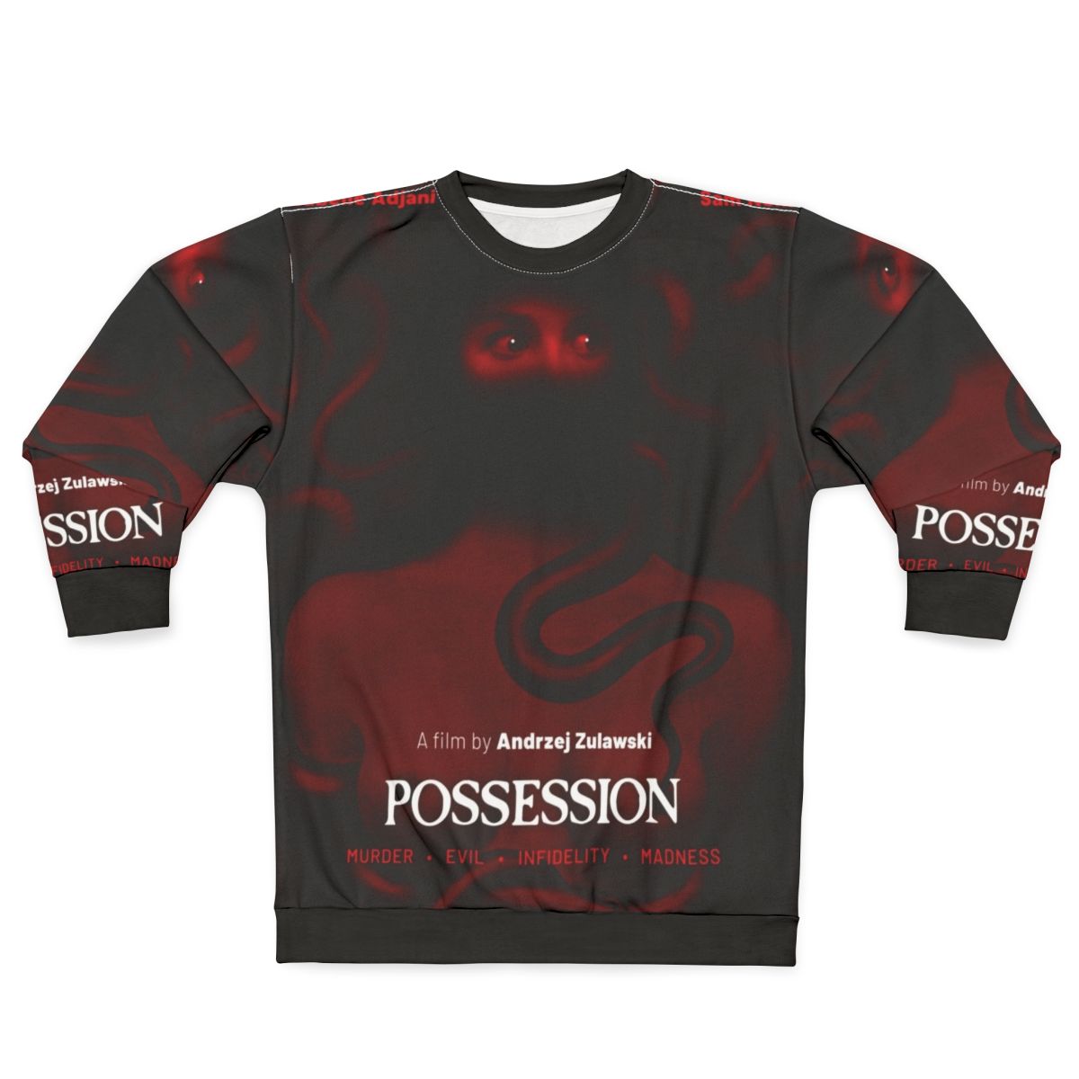 Possession 1981 film alternative movie poster printed on a sweatshirt