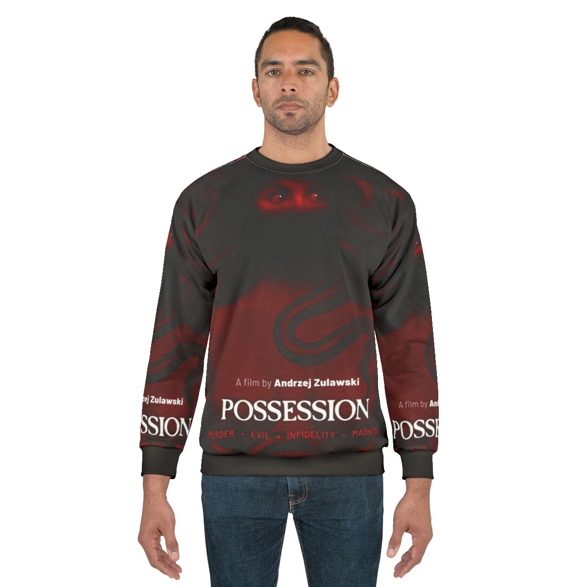 Possession 1981 film alternative movie poster printed on a sweatshirt