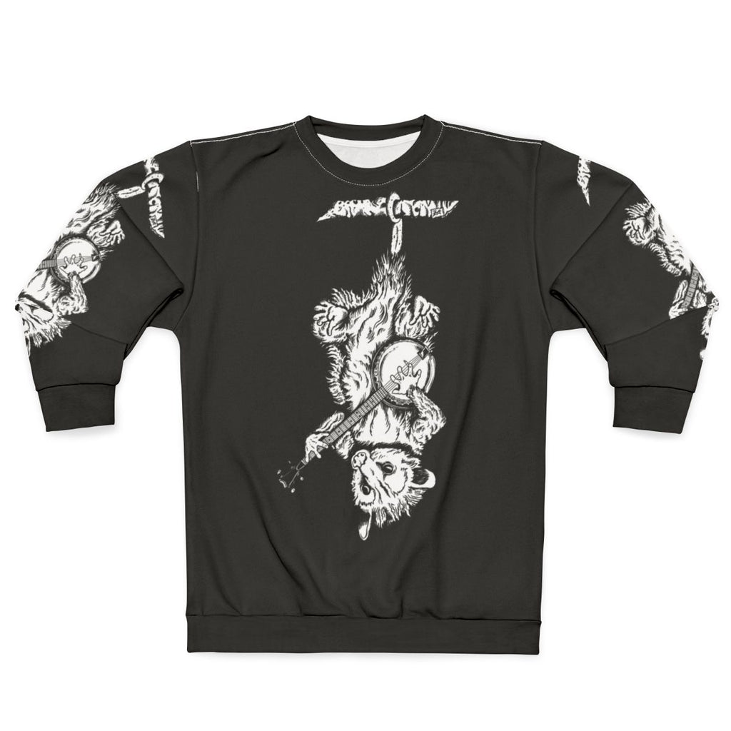 Cozy possum banjo sweatshirt for bluegrass music lovers