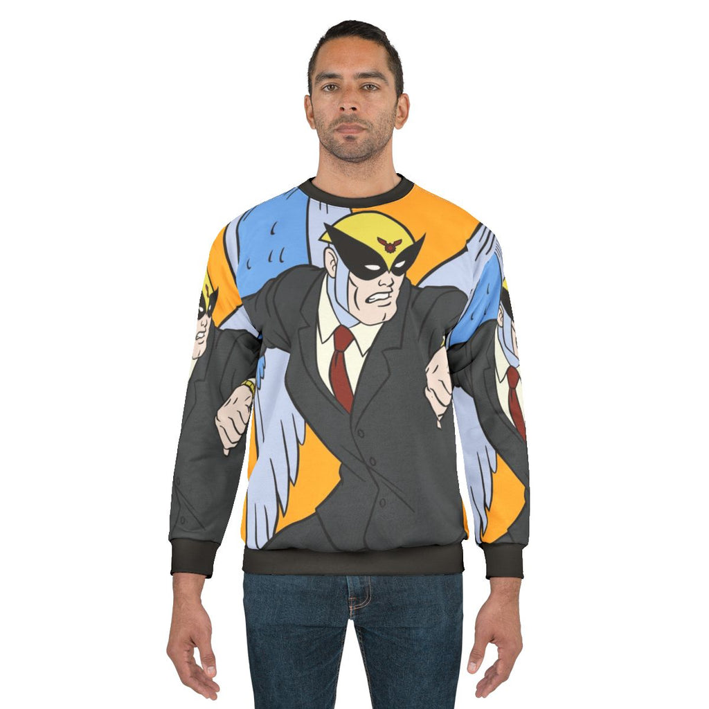 Power of Attorney Sweatshirt with Cartoon Superhero Design