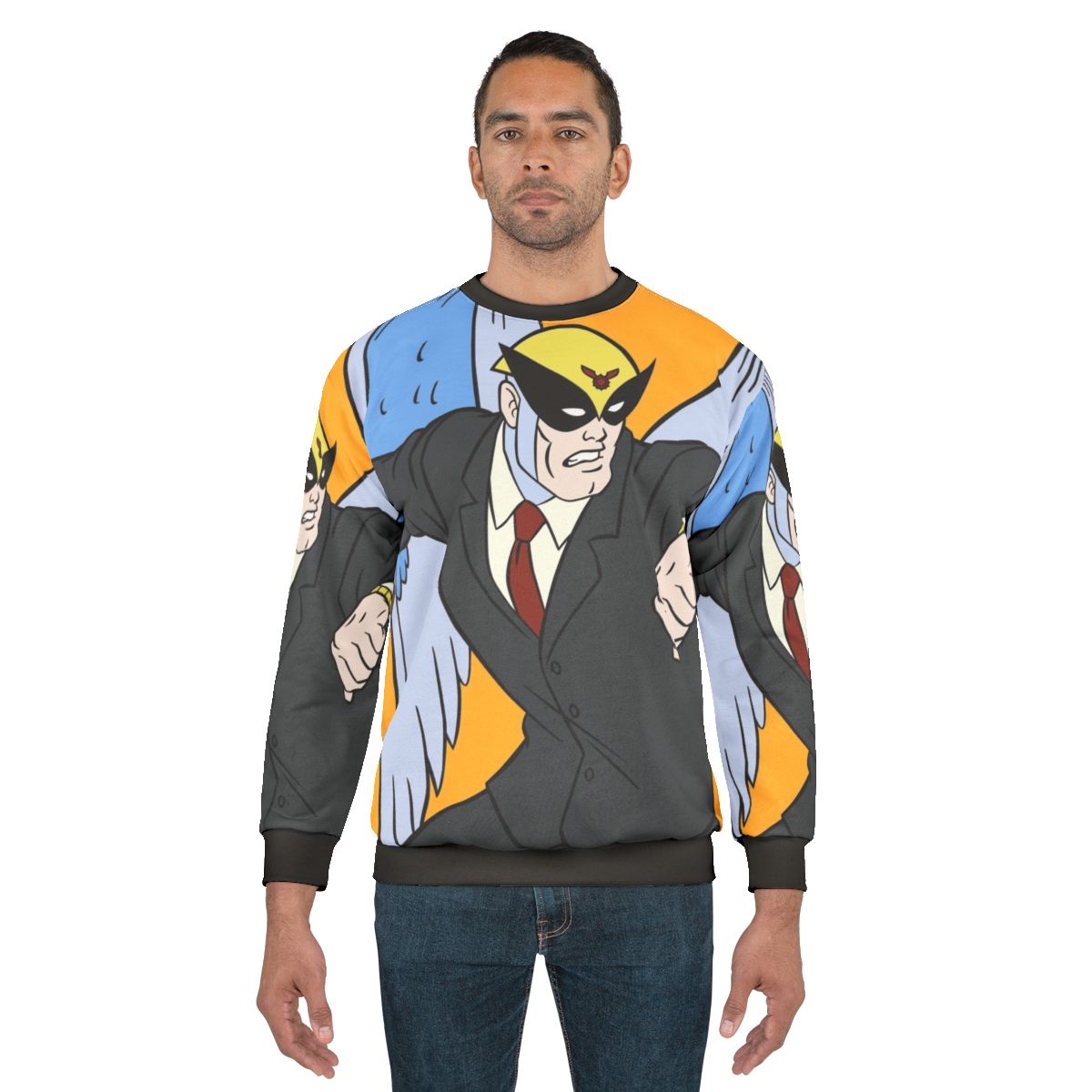 Power of Attorney Sweatshirt with Cartoon Superhero Design