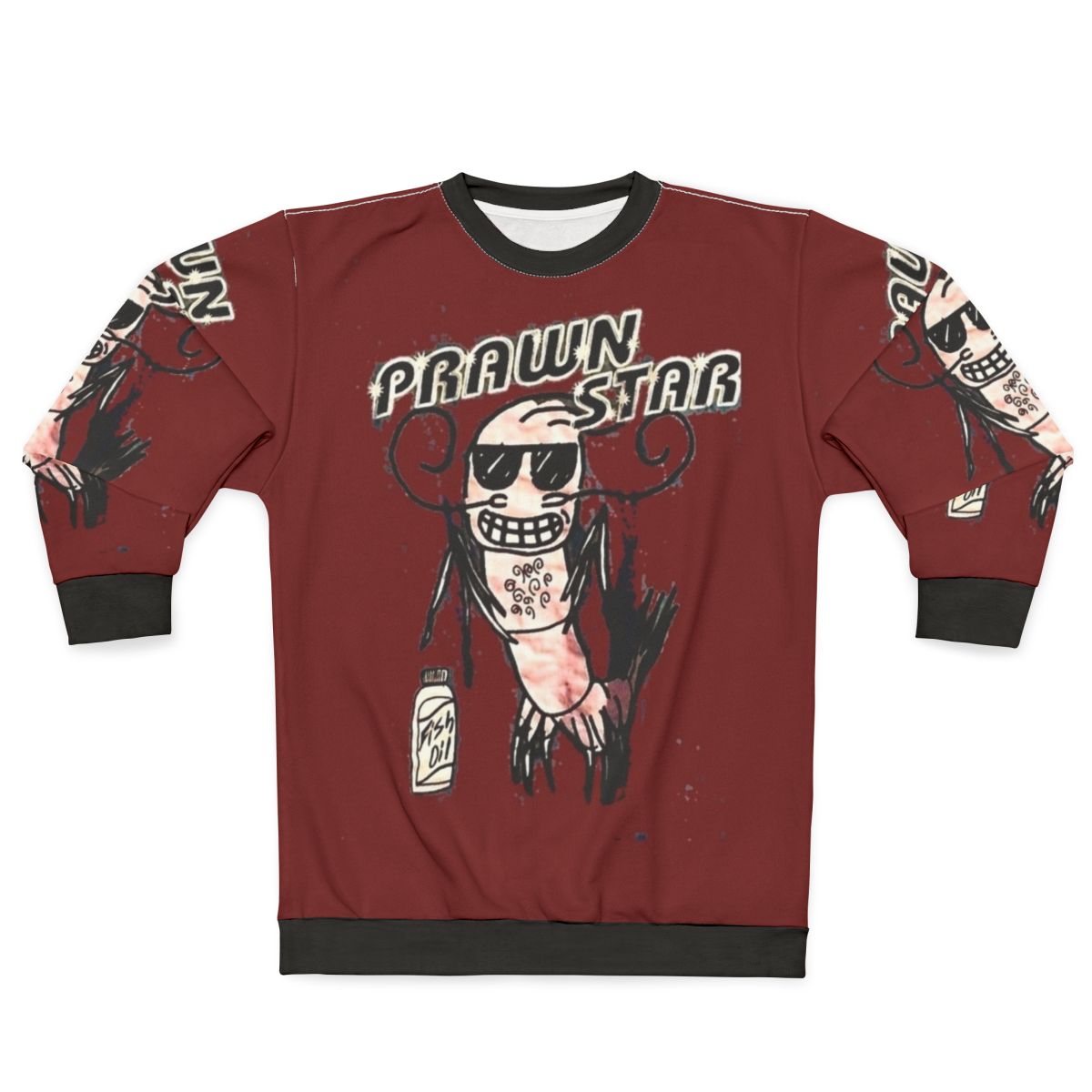 Prawn Sweatshirt with Crustacean Design