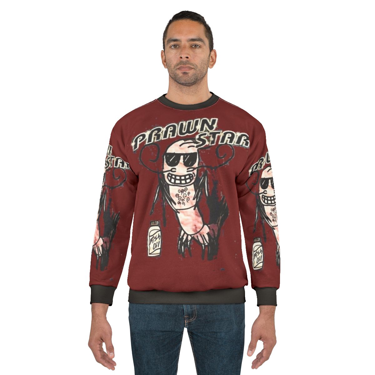 Prawn Sweatshirt with Crustacean Design