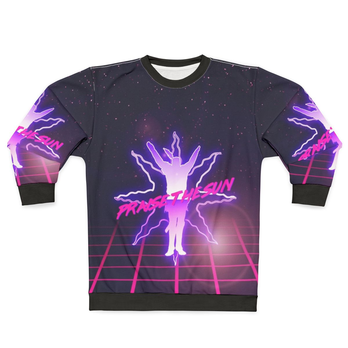 Dark Souls 80s Praise the Sun Synthwave Sweatshirt