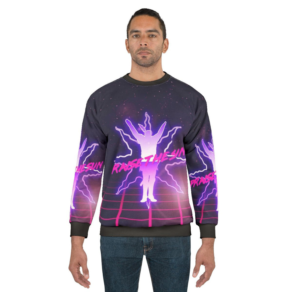 Dark Souls 80s Praise the Sun Synthwave Sweatshirt