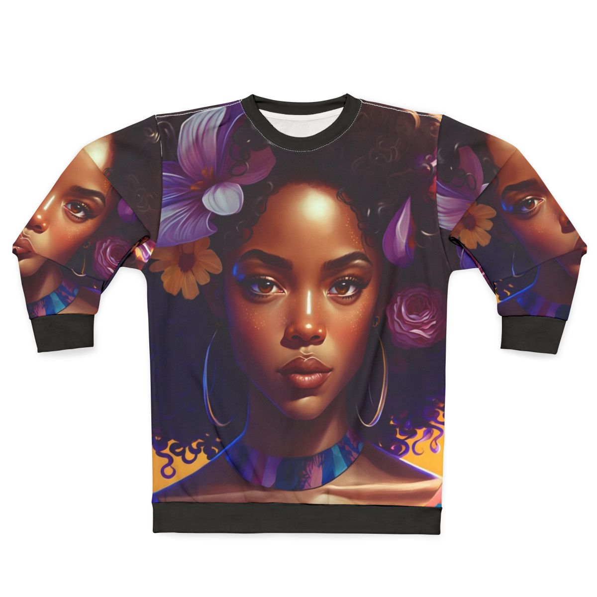 Afro Inspired Sweatshirt for Black Girls with Natural Hair