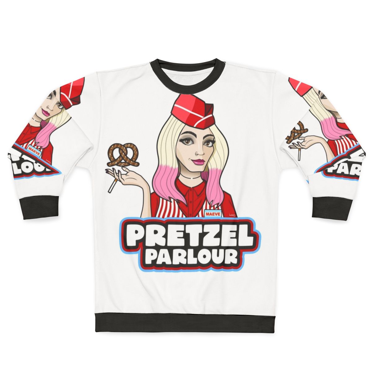 Maeve Wiley Pretzel Parlour Sweatshirt - Netflix's Sex Education