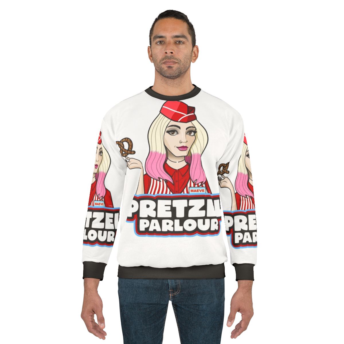 Maeve Wiley Pretzel Parlour Sweatshirt - Netflix's Sex Education