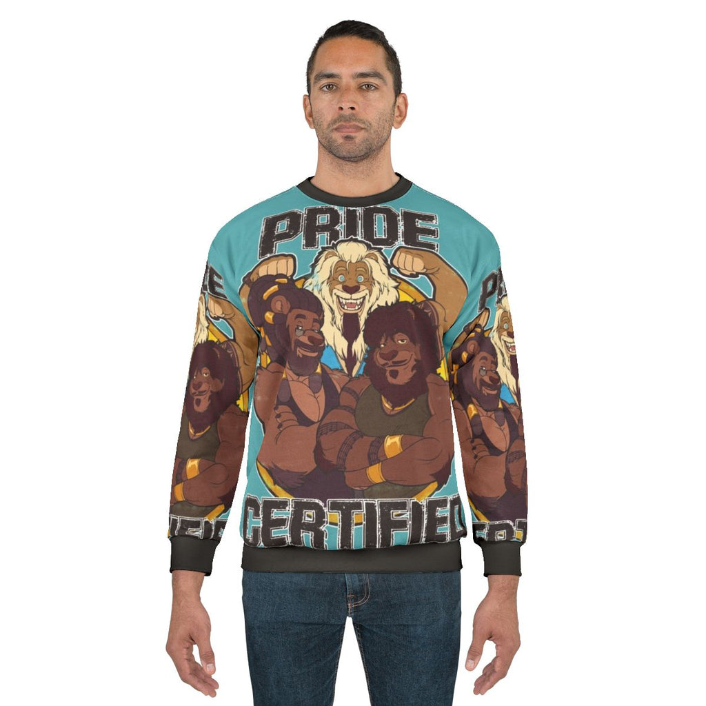 Certified Pride Sweatshirt with Lion Graphic
