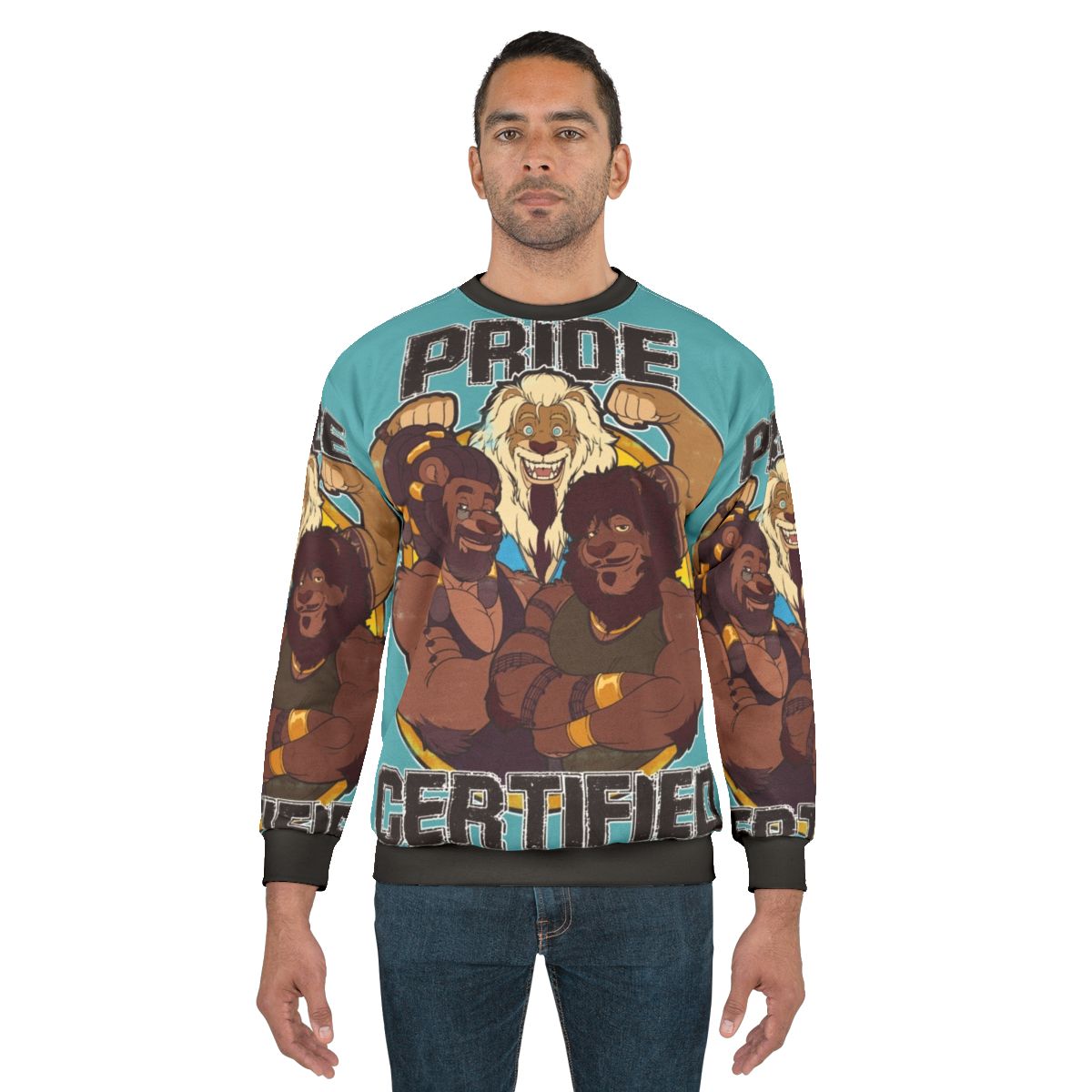 Certified Pride Sweatshirt with Lion Graphic