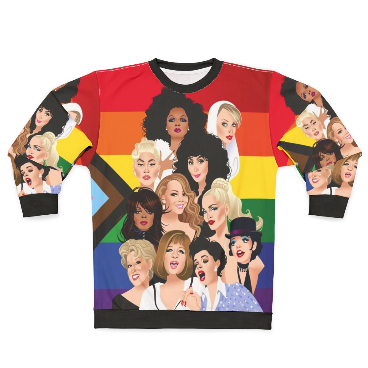 Pride Divas Edition Sweatshirt with LGBTQ Pride Flag