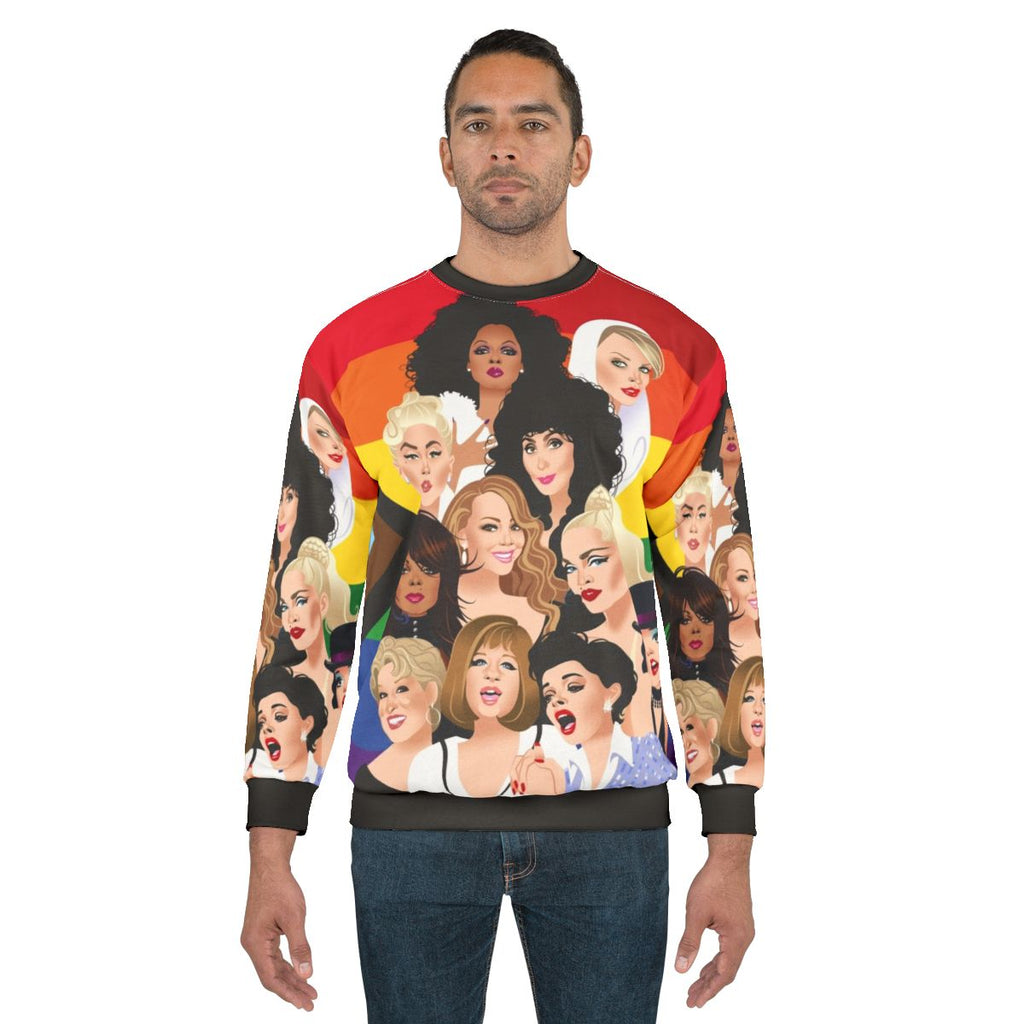 Pride Divas Edition Sweatshirt with LGBTQ Pride Flag