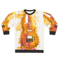 Prince-inspired electric guitar watercolor sweatshirt