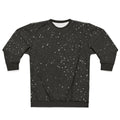 Printed image of black sequins on shimmering sequin sweatshirt