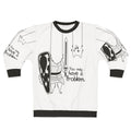 Problem Sweatshirt with Undertale Dog and Sword Design