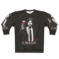 Professor Money Heist Retro Art Sweatshirt featuring the iconic characters from the Netflix series