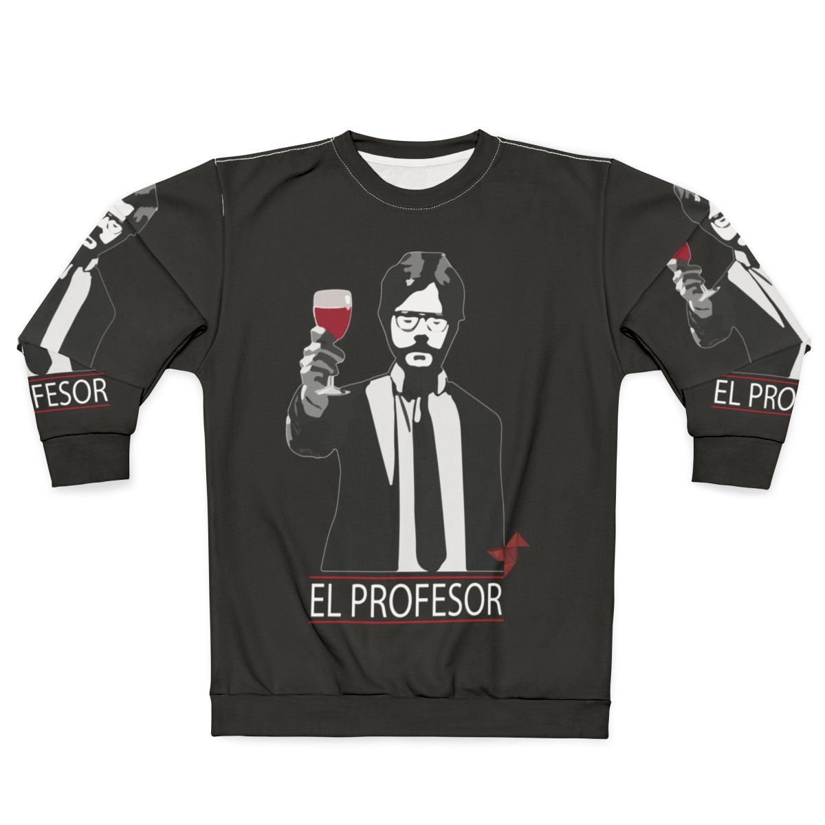 Professor Money Heist Retro Art Sweatshirt featuring the iconic characters from the Netflix series