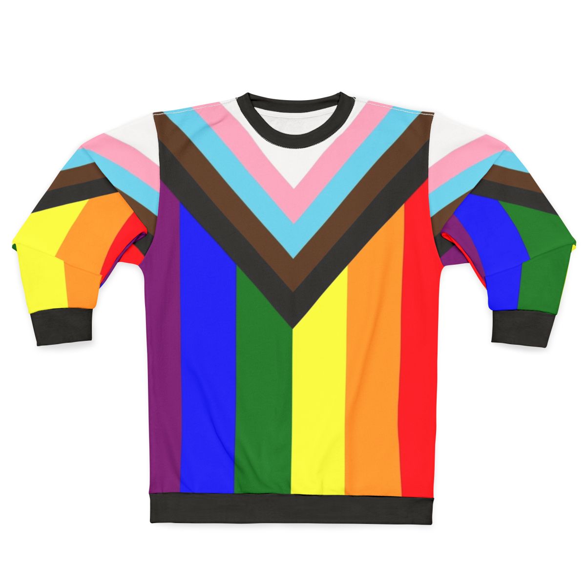 Progress Pride Flag Sweatshirt - LGBTQ+ Clothing