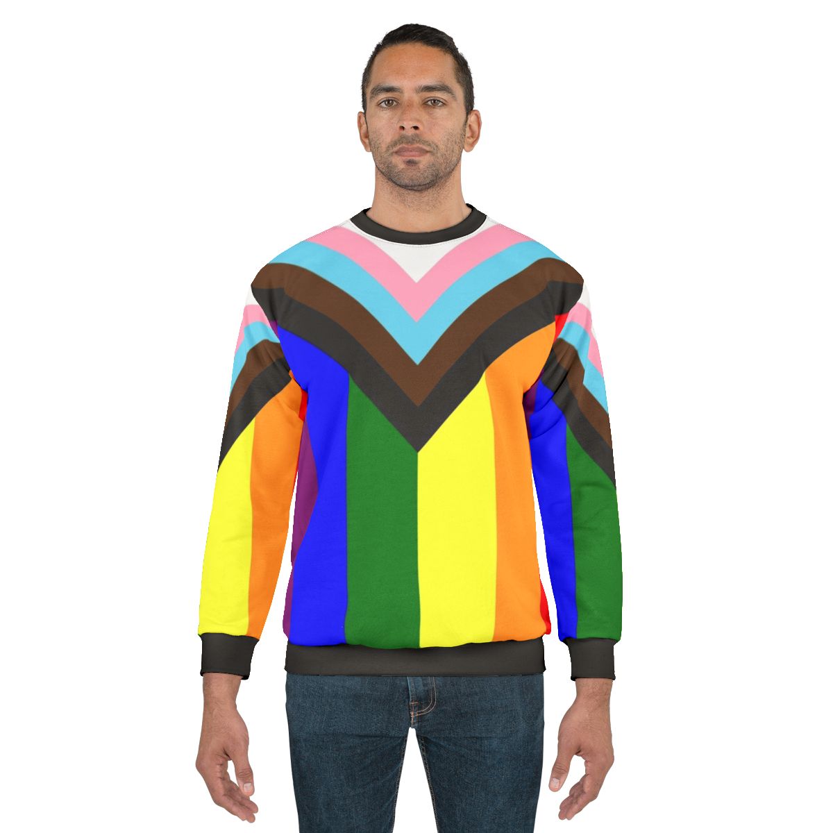 Progress Pride Flag Sweatshirt - LGBTQ+ Clothing