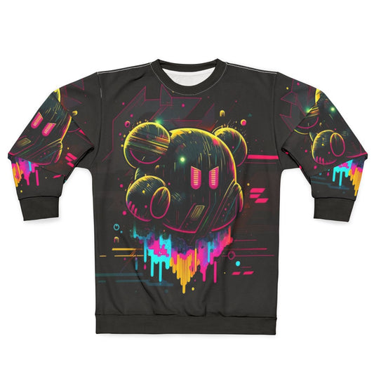 Psychedelic Kirby trippy sweatshirt with vibrant, hallucinogenic design